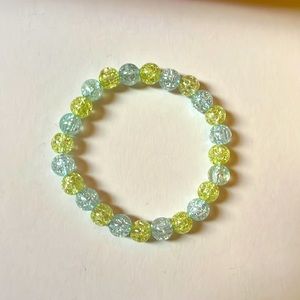 Glass glitter beaded bracelet